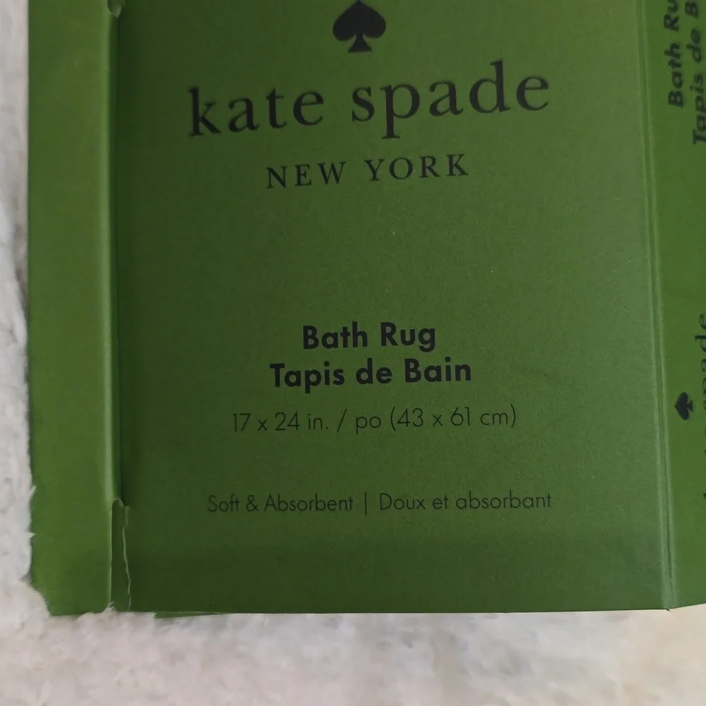 Kate Spade New York Plush Bath Rug- White